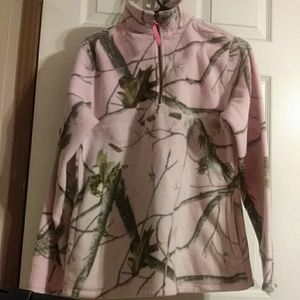 ✨Pink camo turtle neck sweater jacket✨